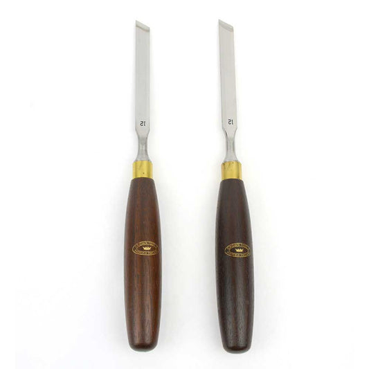 CROWN TOOLS 1741SK PAIR 1/2 INCH SKEW WOOD CHISELS