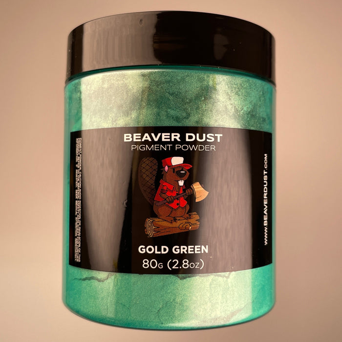 Gold Green Beaver Dust Mica Pigments