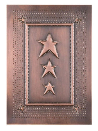 Pie Safe Tin 3 Star Embossed panel