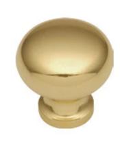 Solid Brass Knob 5/8" Polished Brass
