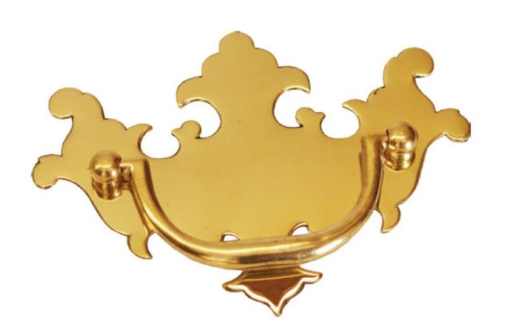 Chippendale Solid Brass Drawer Pulls 2 3/4" x 3 3/4"