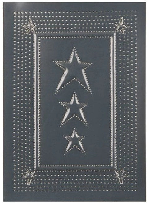 Pie Safe Tin 3 Star Embossed panel