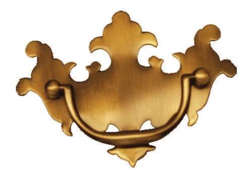 Chippendale Solid Brass Drawer Pulls 2 3/4" x 3 3/4"