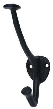 5" Wall Hooks - Solid Brass or Black