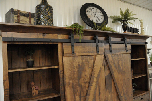 Mini Sliding Barn Door Hardware kit for furniture