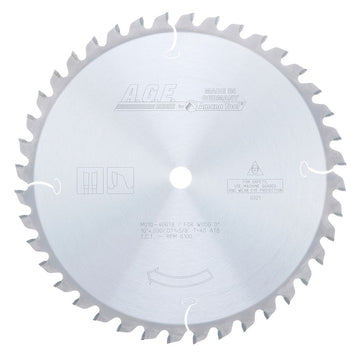 MD10-406TB Carbide Tipped Thin Kerf Miter/Finishing 10 Inch Dia x 40T ATB, 0 Deg, 5/8 Bore Circular Saw Blade