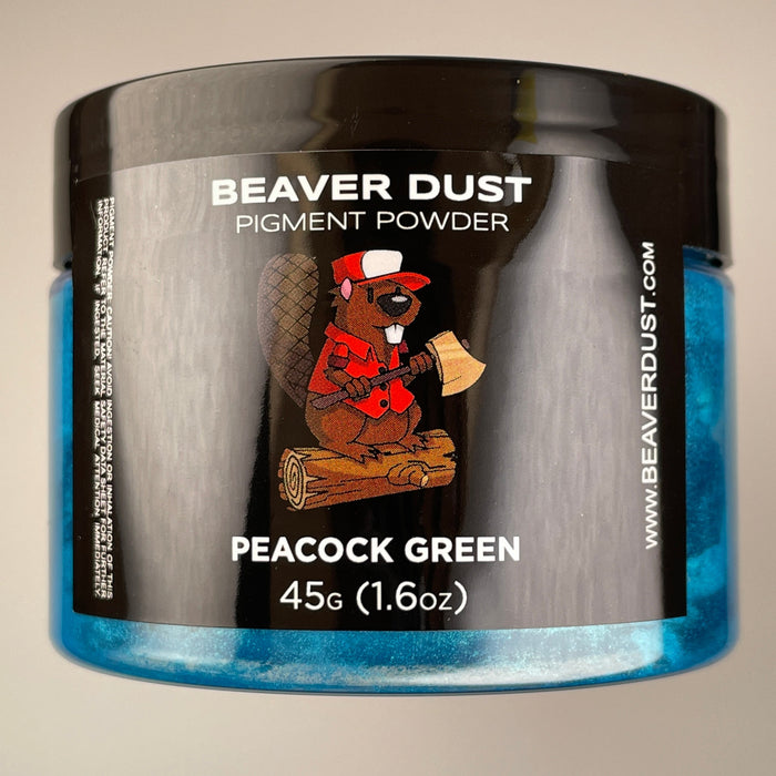 Peacock Green Beaver Dust Mica Pigments