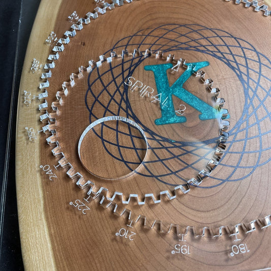 Spiral Art Template Set Acrylic Router Template